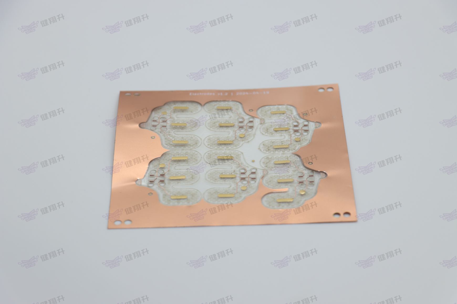 透明PCB玻璃基板金属网格导电线路实物图