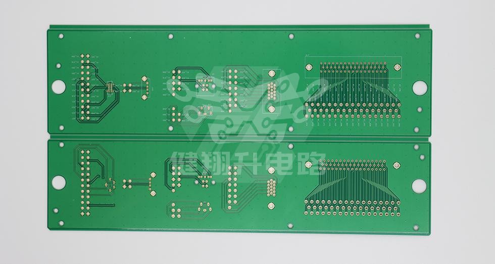 6层TU-883高速PCB实物图：板上清晰标注50R/90R/100R等阻抗值+阻抗测试耦合线+完整地平面，展示微带线+带状线混用的阻抗控制工程实际