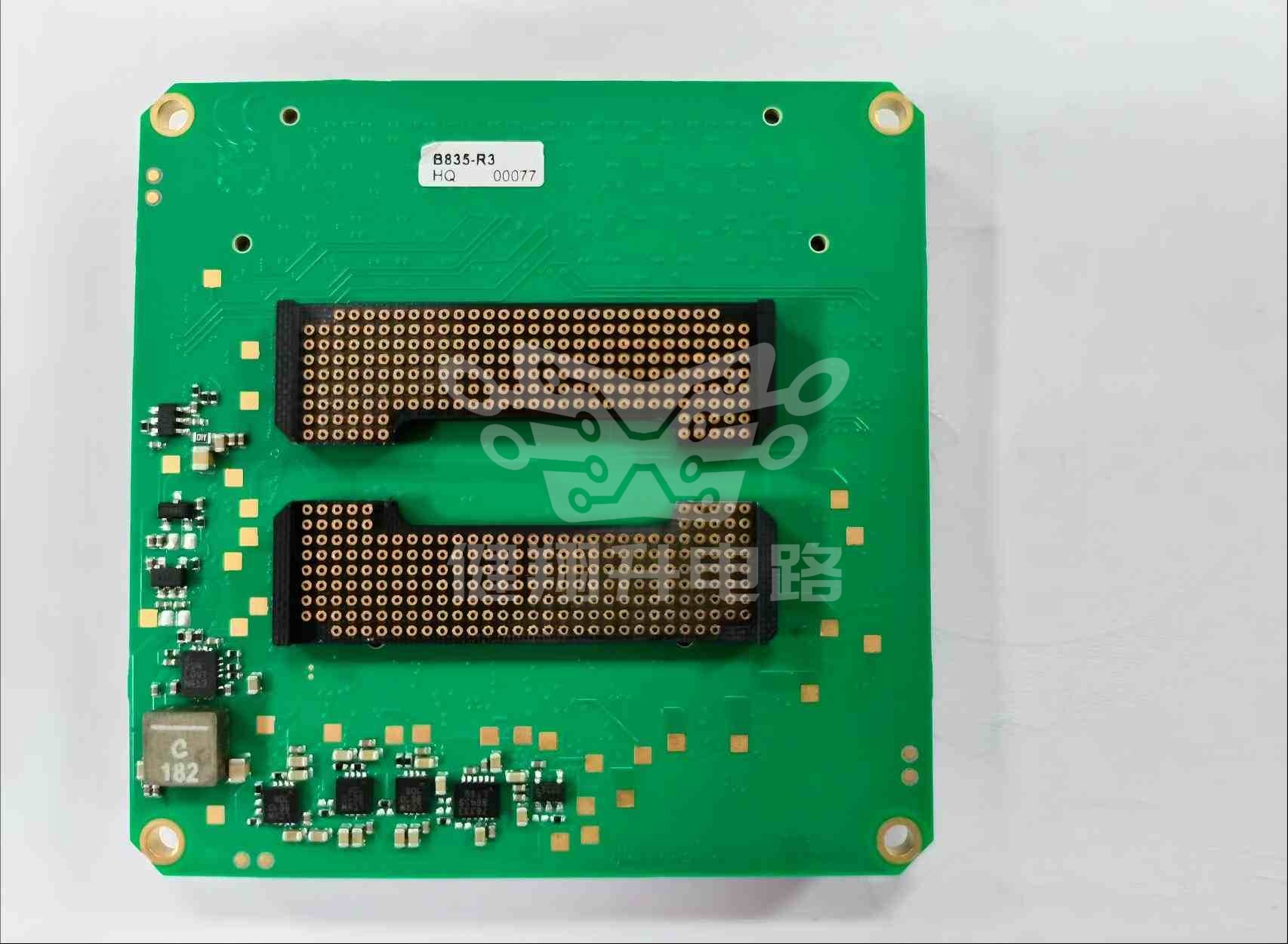 10层高速PCB板实物图，AI服务器高速多层板另一角度